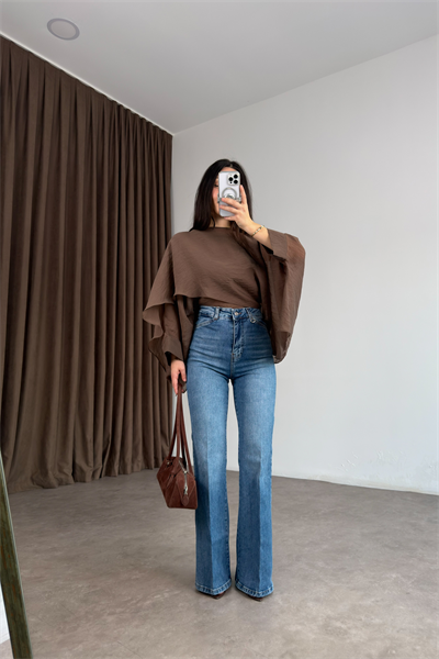 Zra Orj. Ütü Detaylı Flare Açık  Mavi Jean 