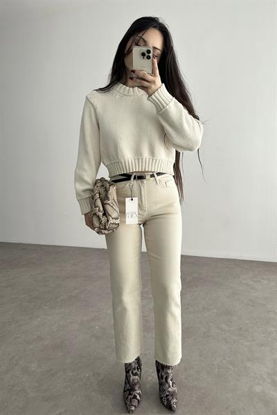 Zra Premium Boyfit Ekru Jean