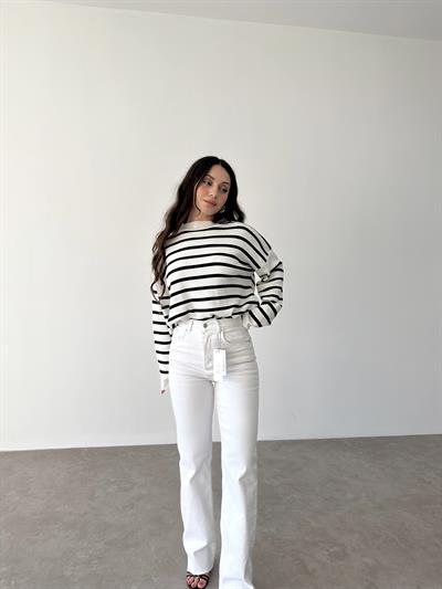 ZRA Premium Straightleg Jean Beyaz