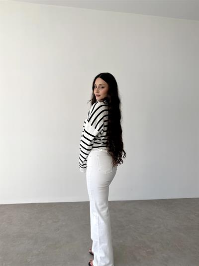 ZRA Premium Straightleg Jean Beyaz