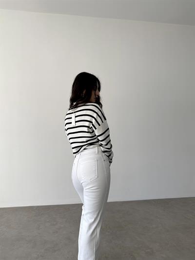 ZRA Premium Straightleg Jean Beyaz