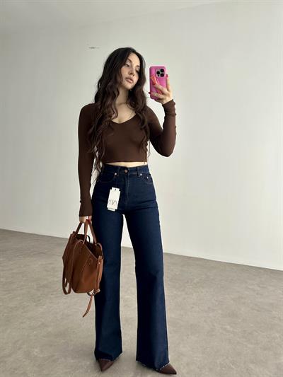 ZRA Premium Straightleg Jean Koyu Lacivert