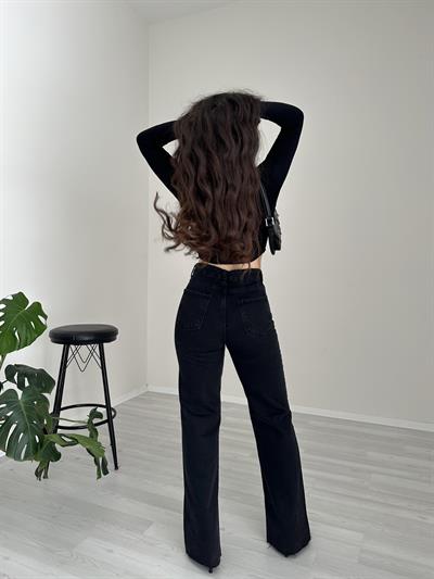 ZRA Premium Straightleg Jean Kot  Siyah