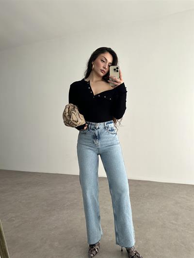 Zra Short Straigtleg Blue Jean