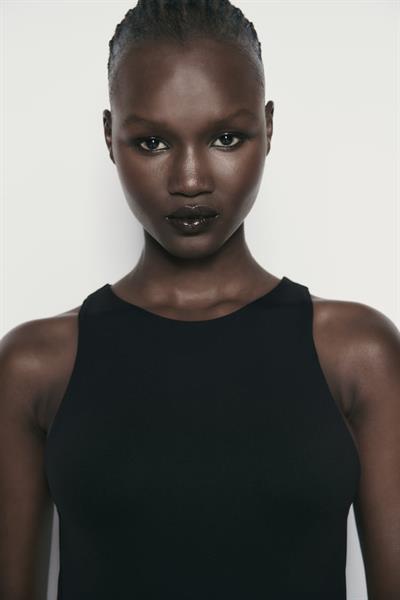 Zra Siyah Halter Yaka Bodysuit