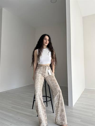 ZRA Snake Bej Pantolon