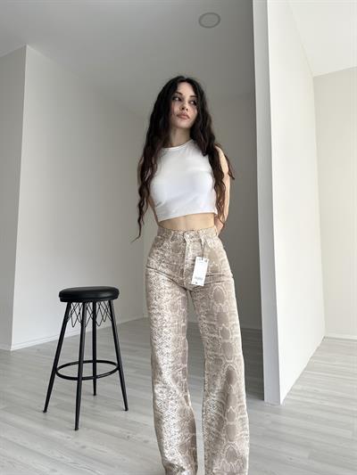 ZRA Snake Bej Pantolon