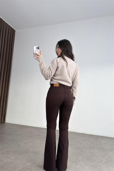 ZRA Toparlayıcı Flare Acı Kahve Jean