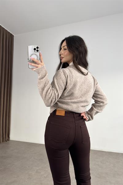 ZRA Toparlayıcı Flare Acı Kahve Jean