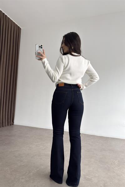 ZRA Toparlayıcı Flare Lacivert Jean