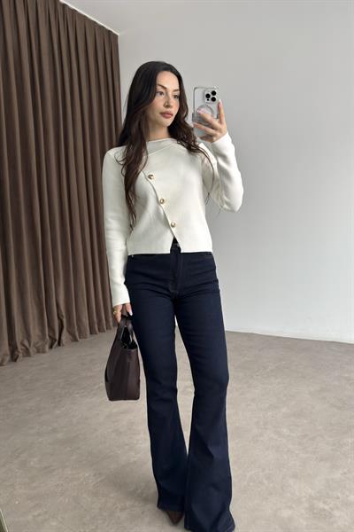 ZRA Toparlayıcı Flare Lacivert Jean