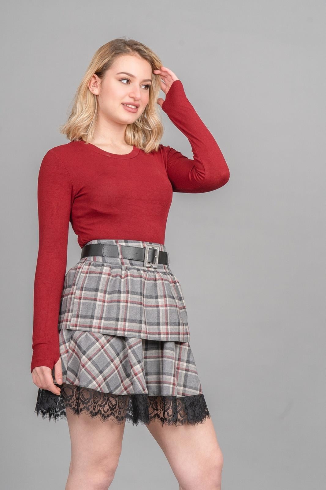 ABIGAIL DANTELLİ MİNİ ETEK