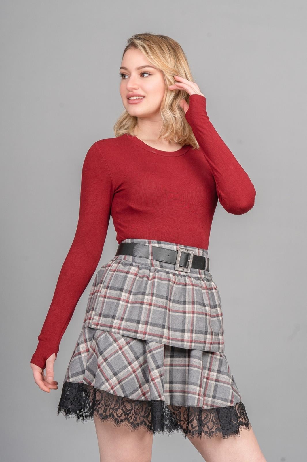 ABIGAIL DANTELLİ MİNİ ETEK