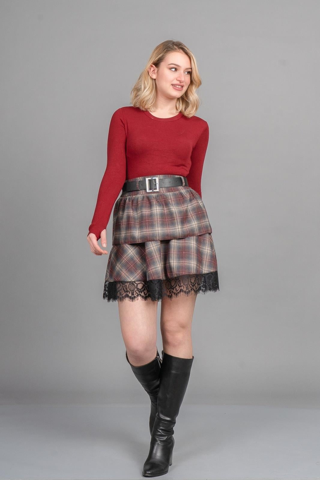 ABIGAIL DANTELLİ MİNİ ETEK