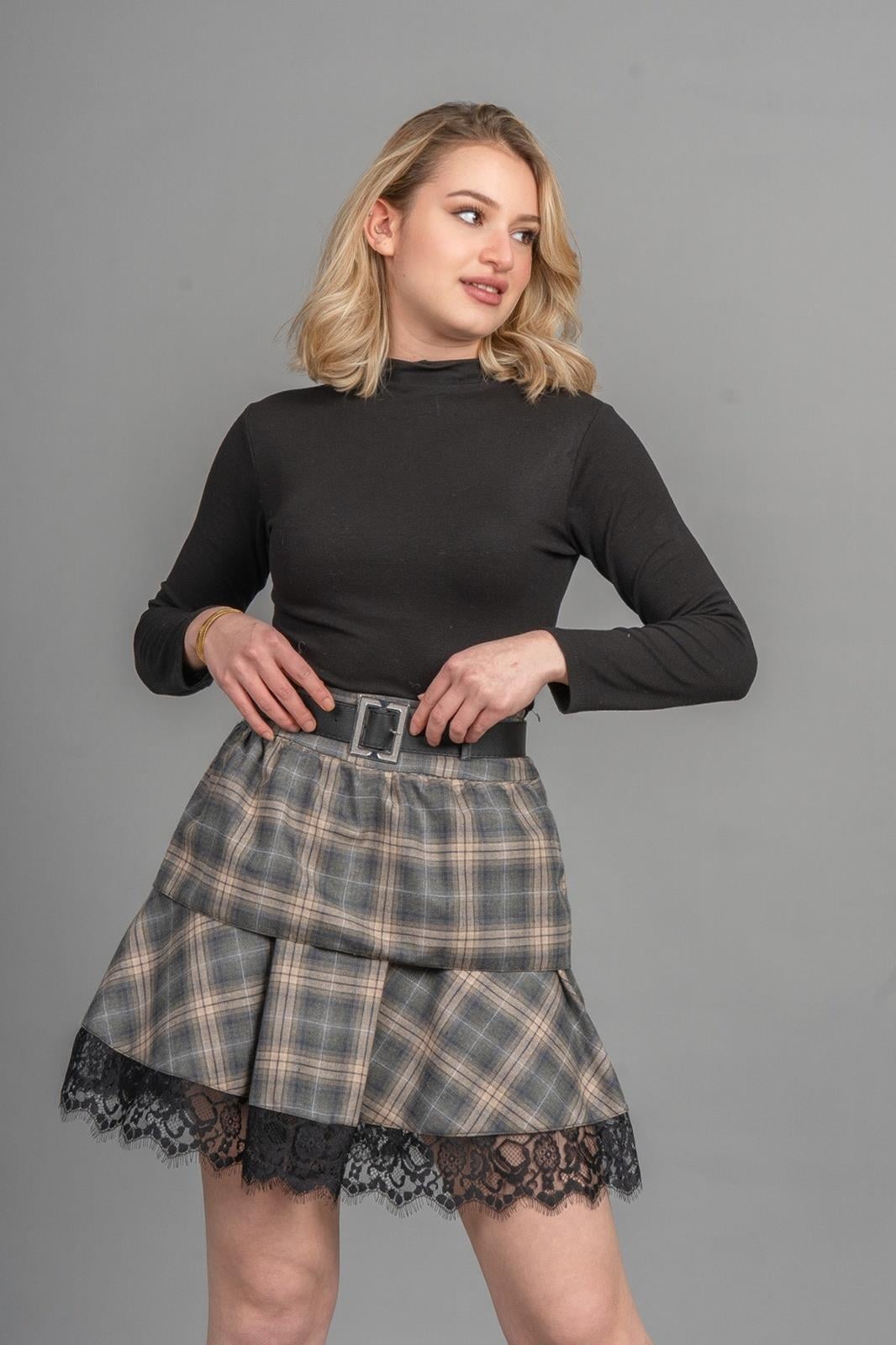 ABIGAIL DANTELLİ MİNİ ETEK