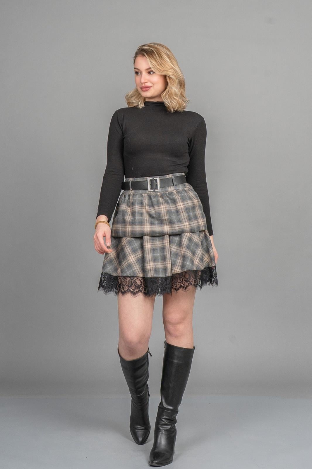 ABIGAIL DANTELLİ MİNİ ETEK