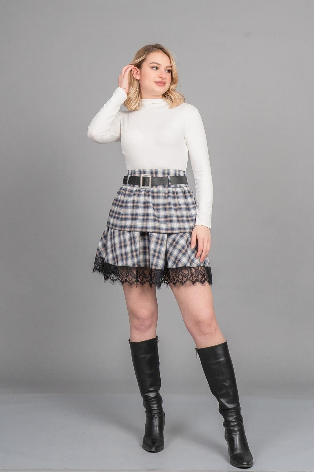 ABIGAIL DANTELLİ MİNİ ETEK