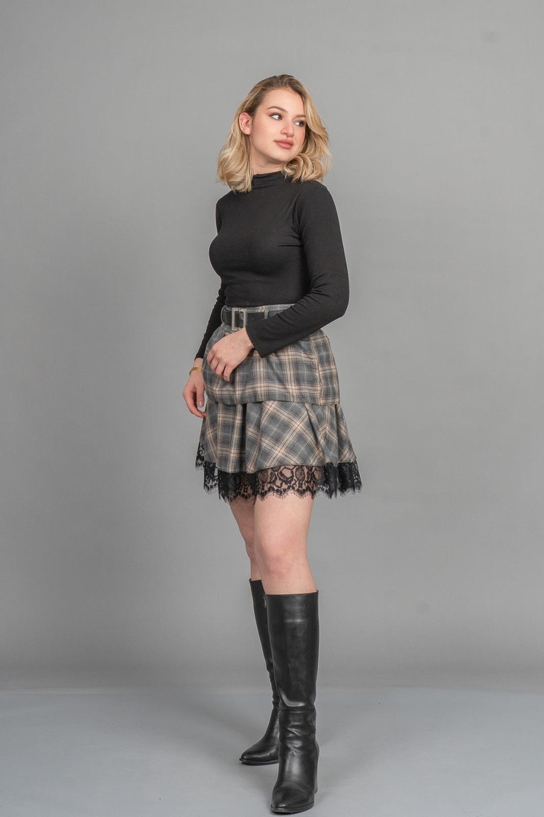 ABIGAIL DANTELLİ MİNİ ETEK