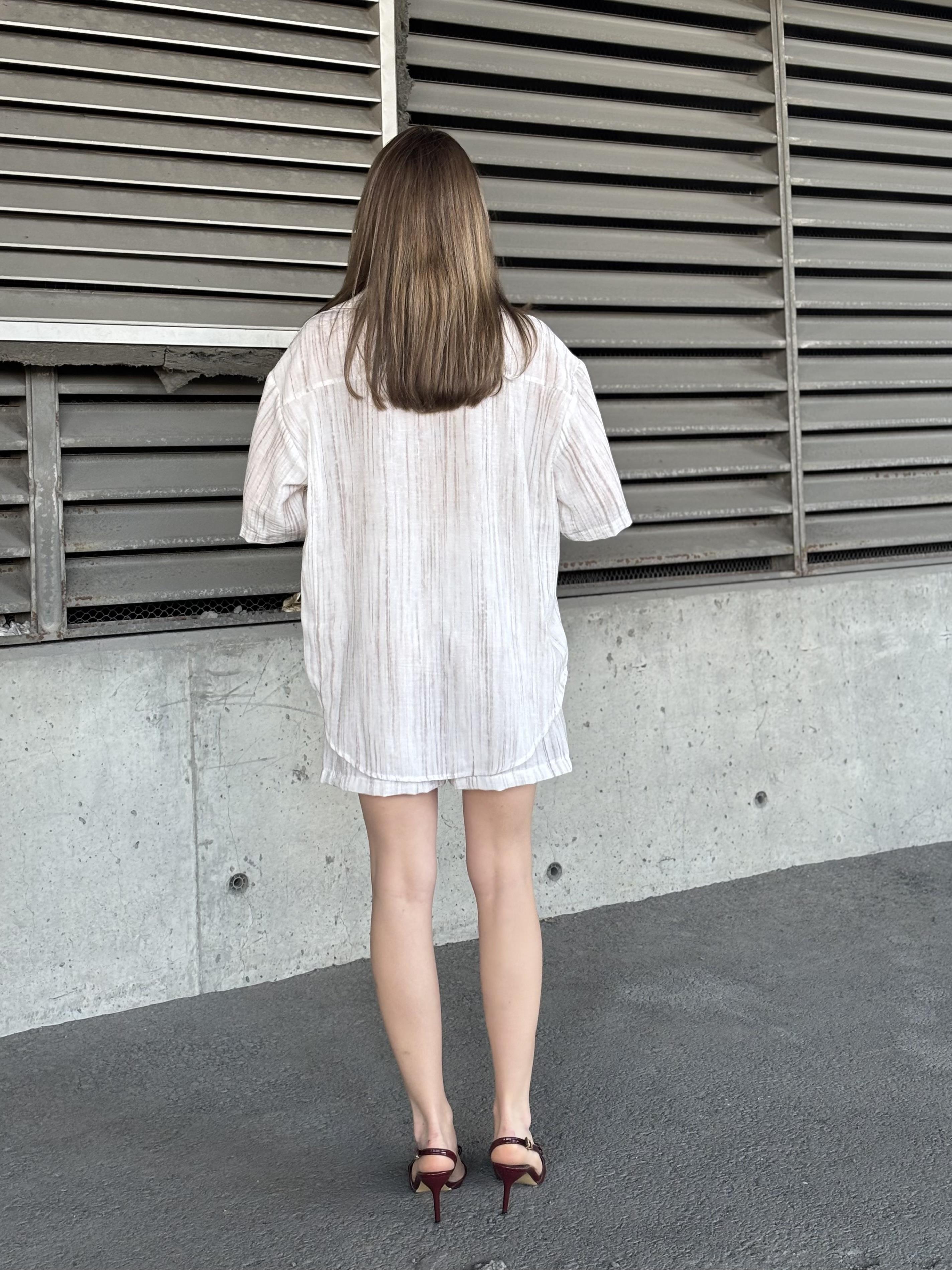Keten Oversize Gömlek 70039