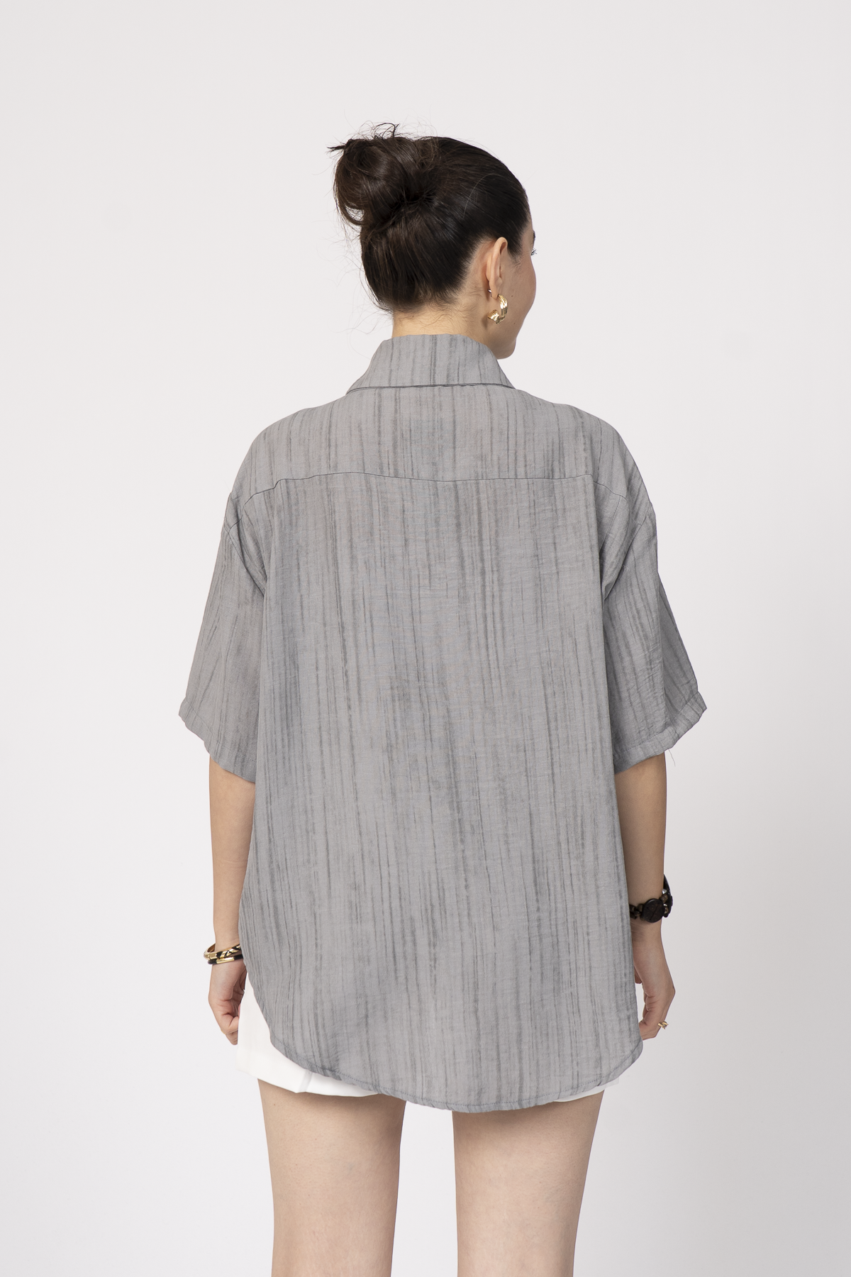 Keten Oversize Gömlek 70039