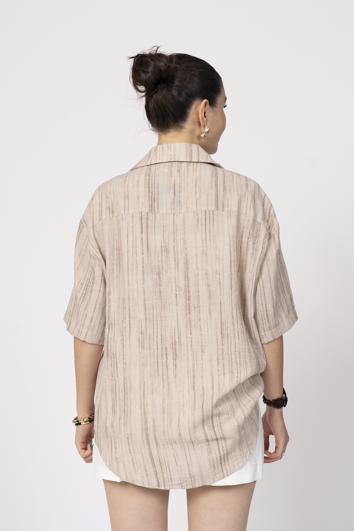 Keten Oversize Gömlek 70039