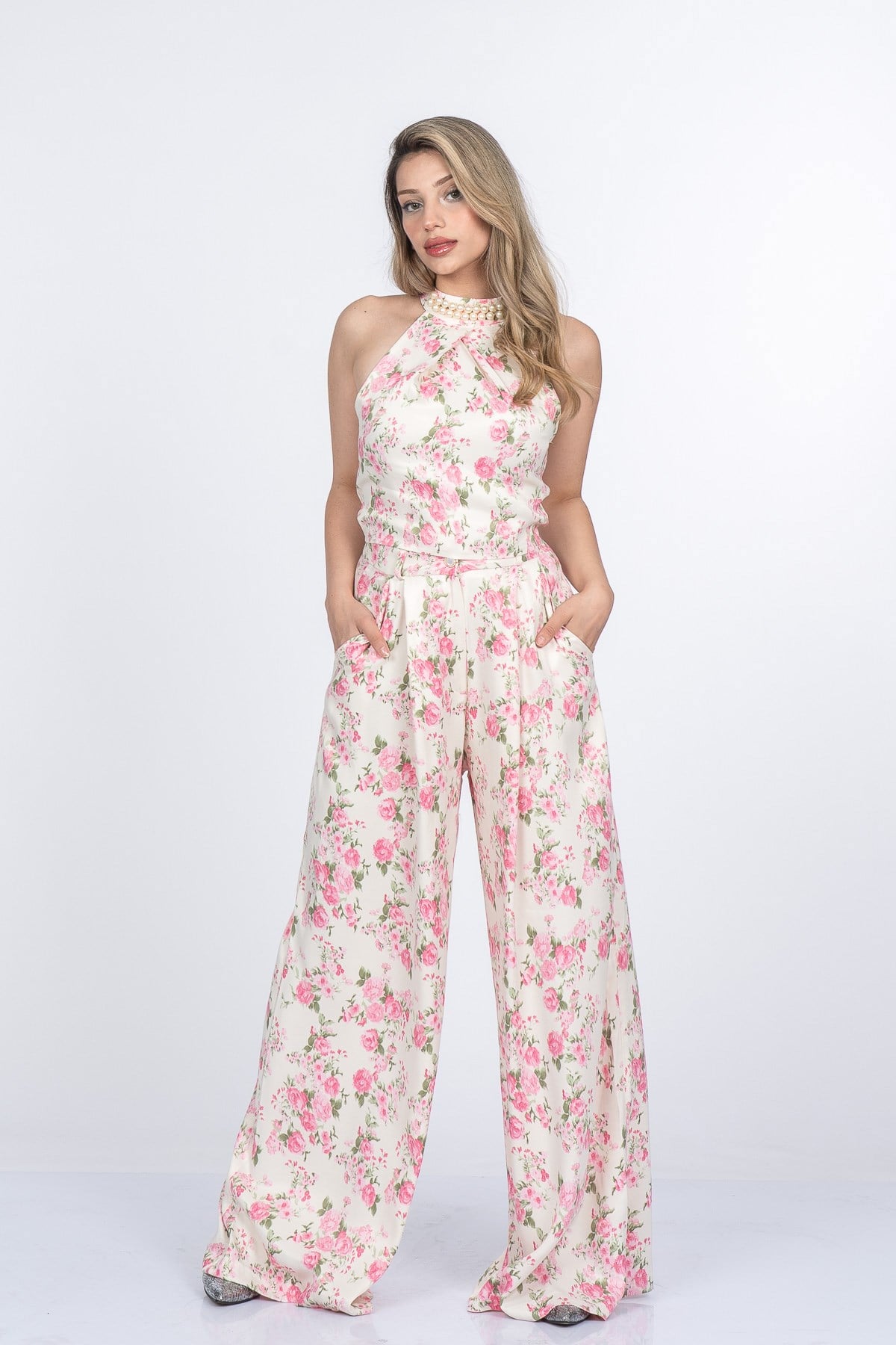 MARGARITA SATEN YELEK PANTOLON İKİLİ TAKIM