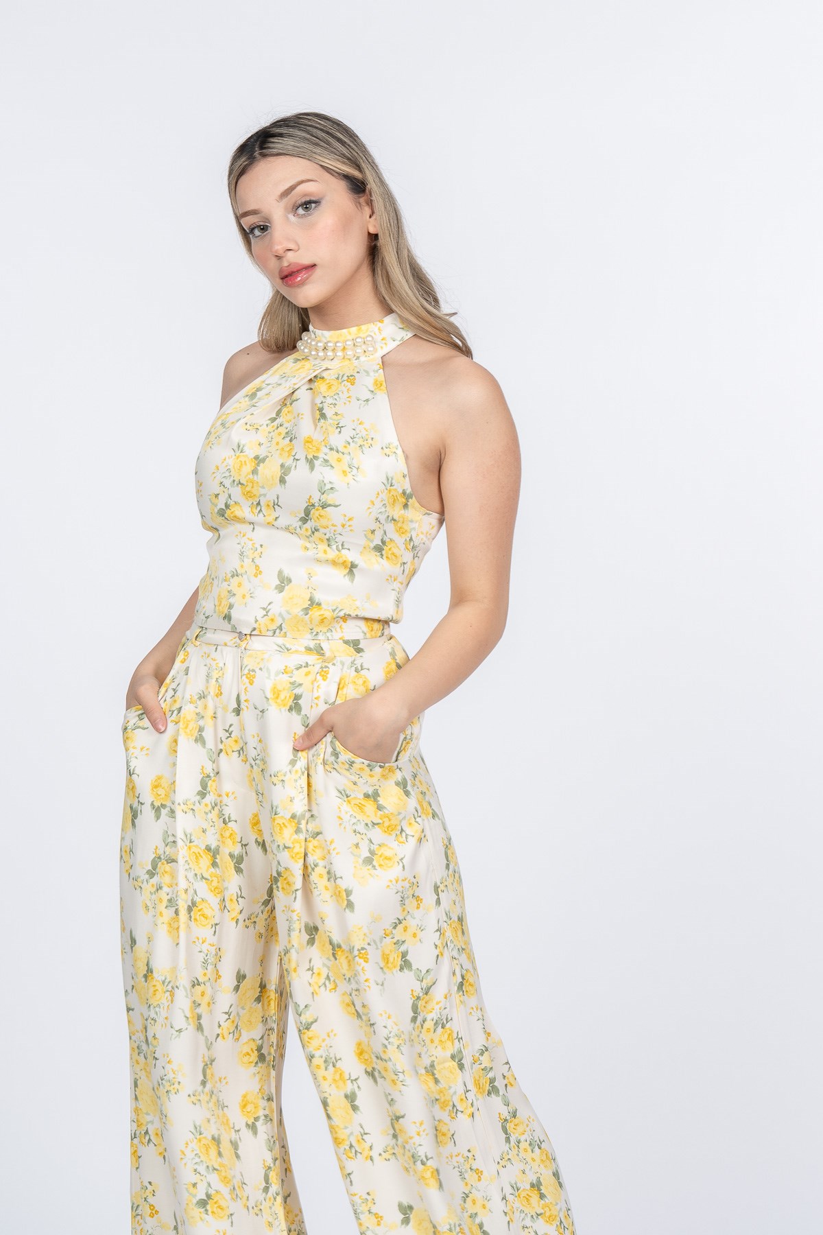 MARGARITA SATEN YELEK PANTOLON İKİLİ TAKIM
