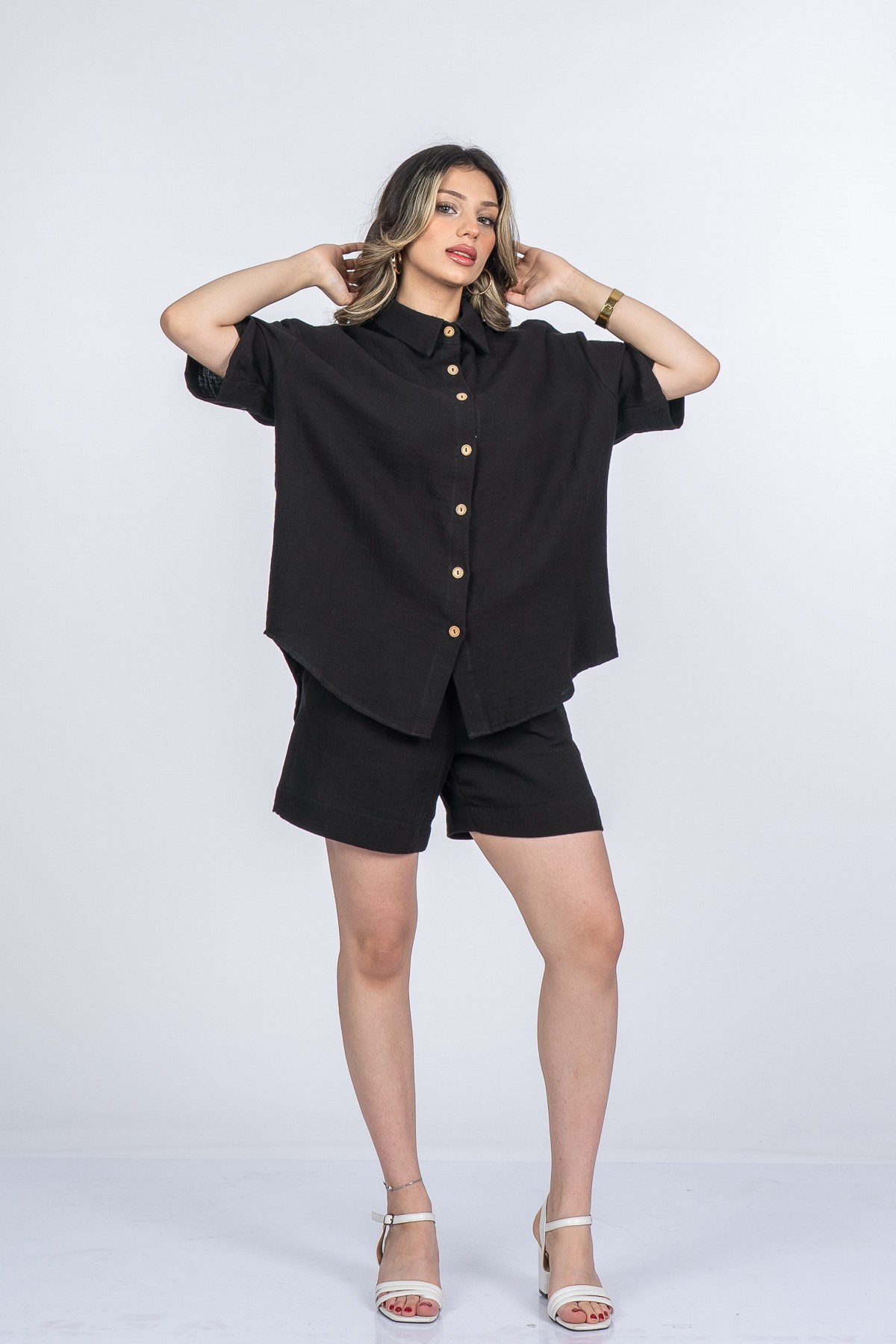 MARIE ŞORT GÖMLEK İKİLİ TAKIM