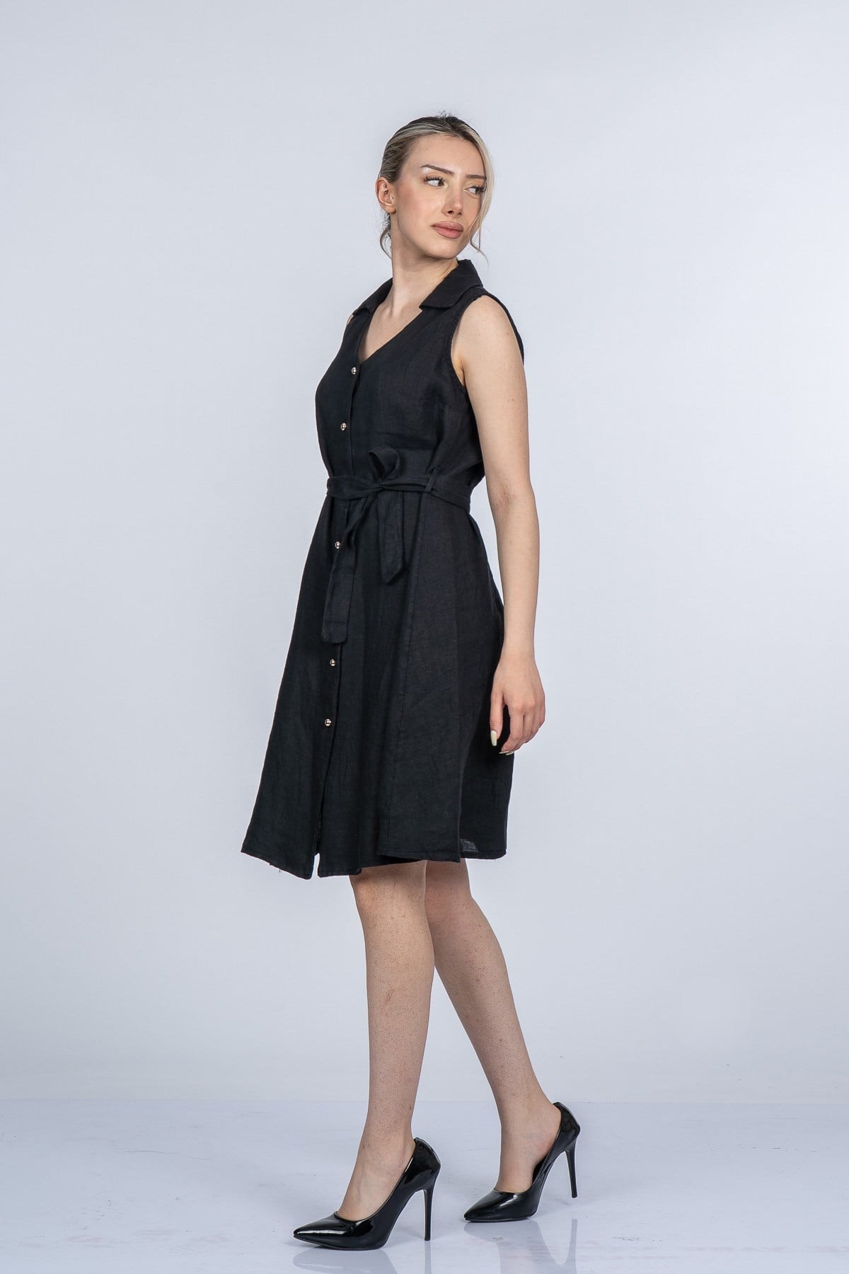 MEGHAN KETEN ELBİSE