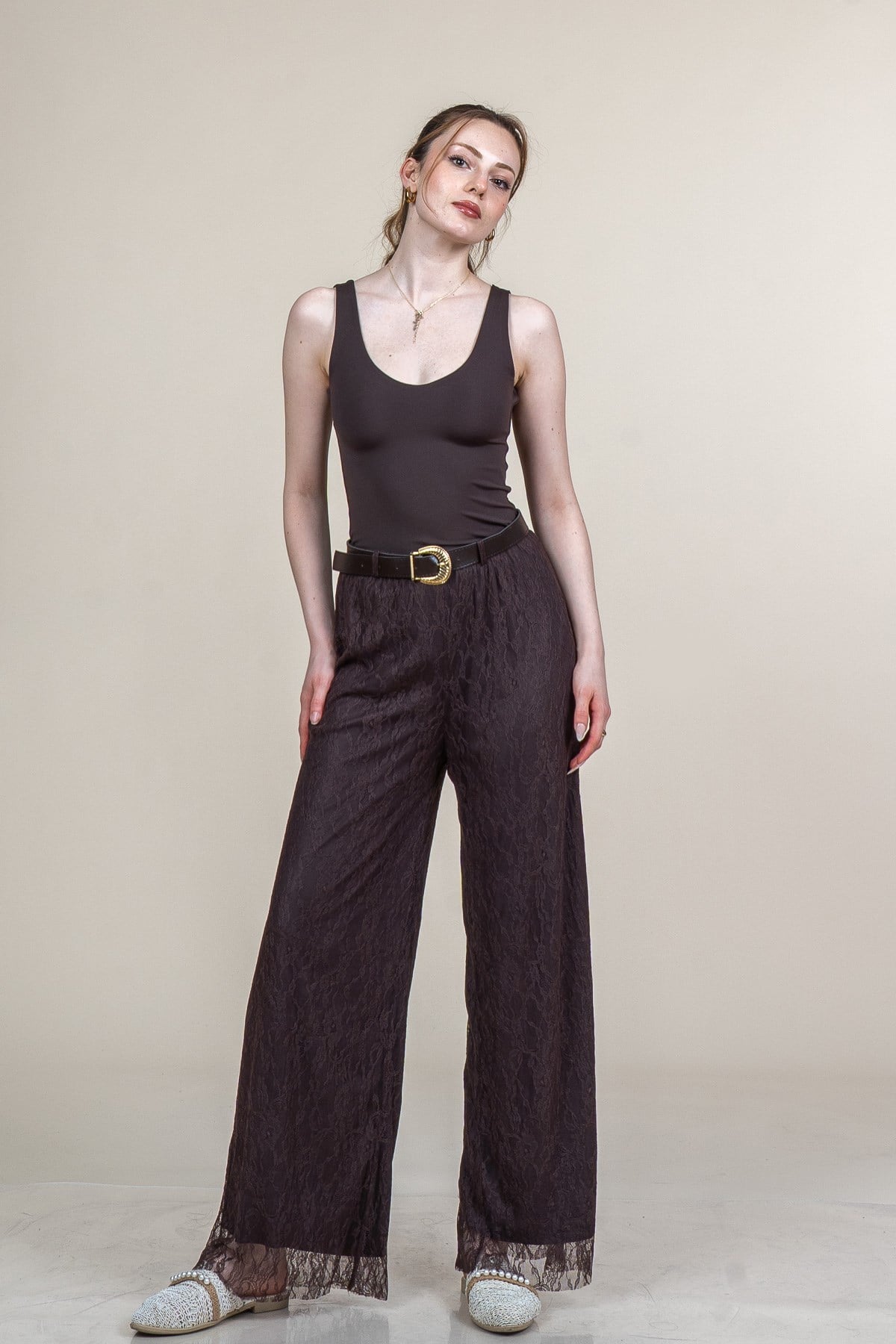 MORGAN DANTELLİ TÜL PANTOLON