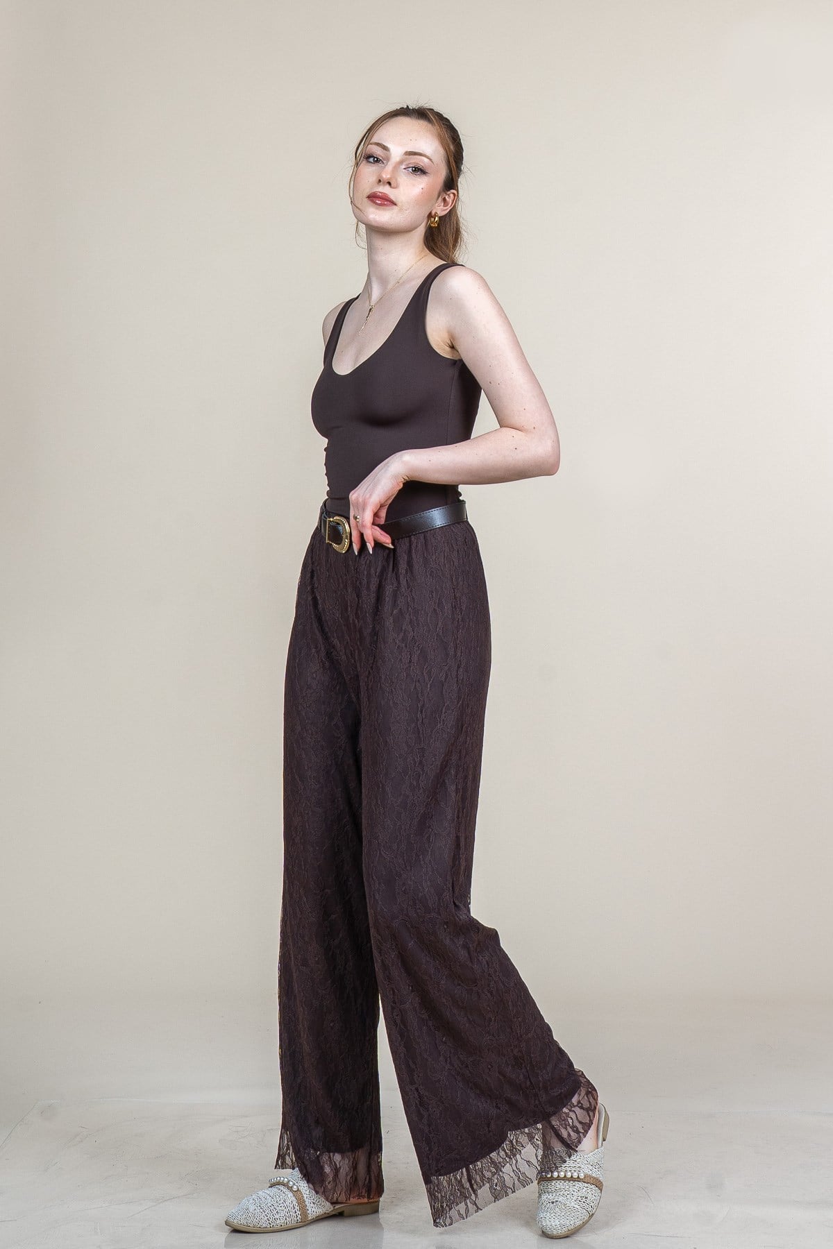 MORGAN DANTELLİ TÜL PANTOLON