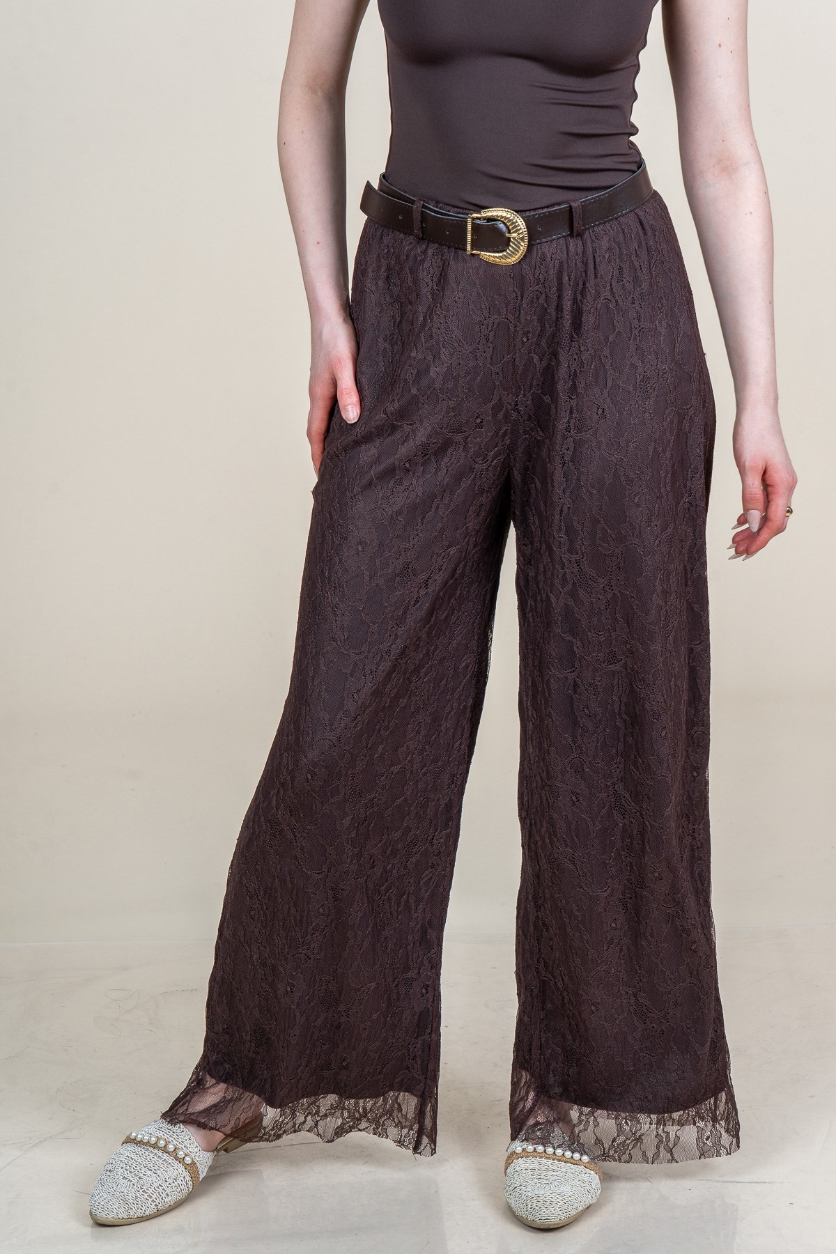 MORGAN DANTELLİ TÜL PANTOLON