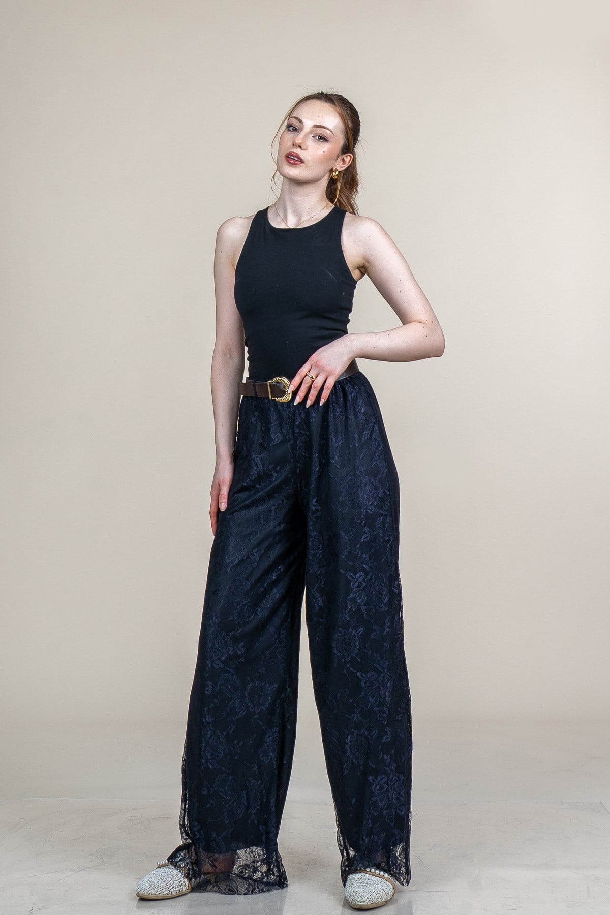 MORGAN DANTELLİ TÜL PANTOLON
