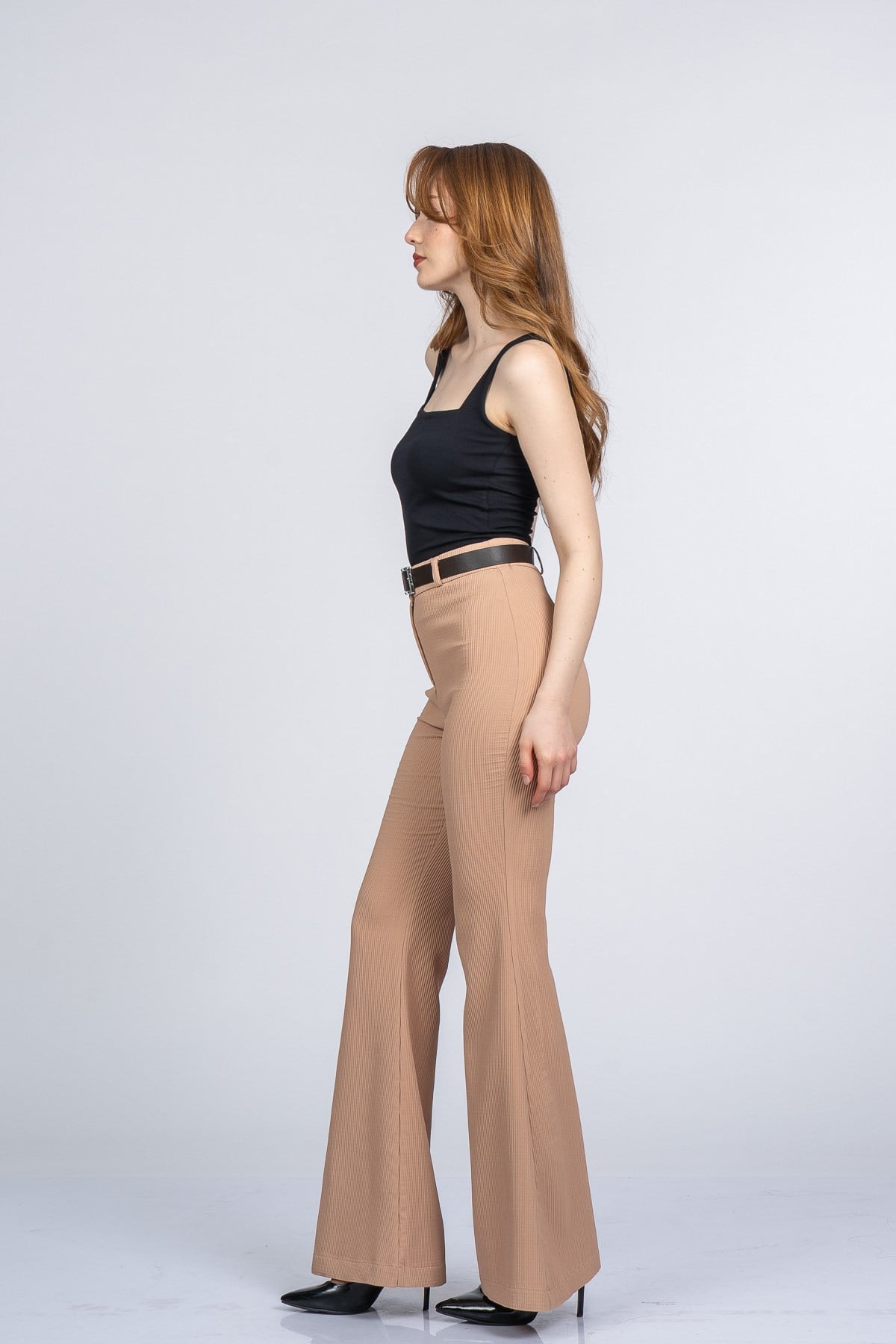 MYAH KEMERLİ İSPANYOL PAÇA PANTOLON