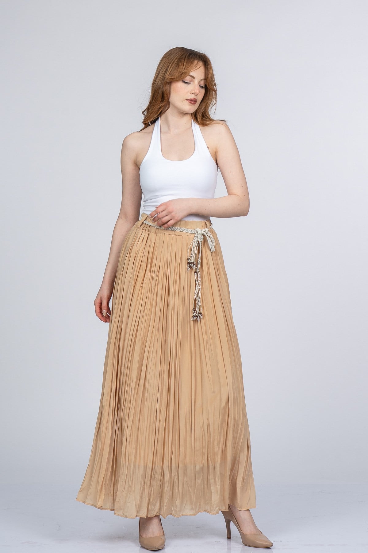 NATALIE BELİ LASTİKLİ ETEK