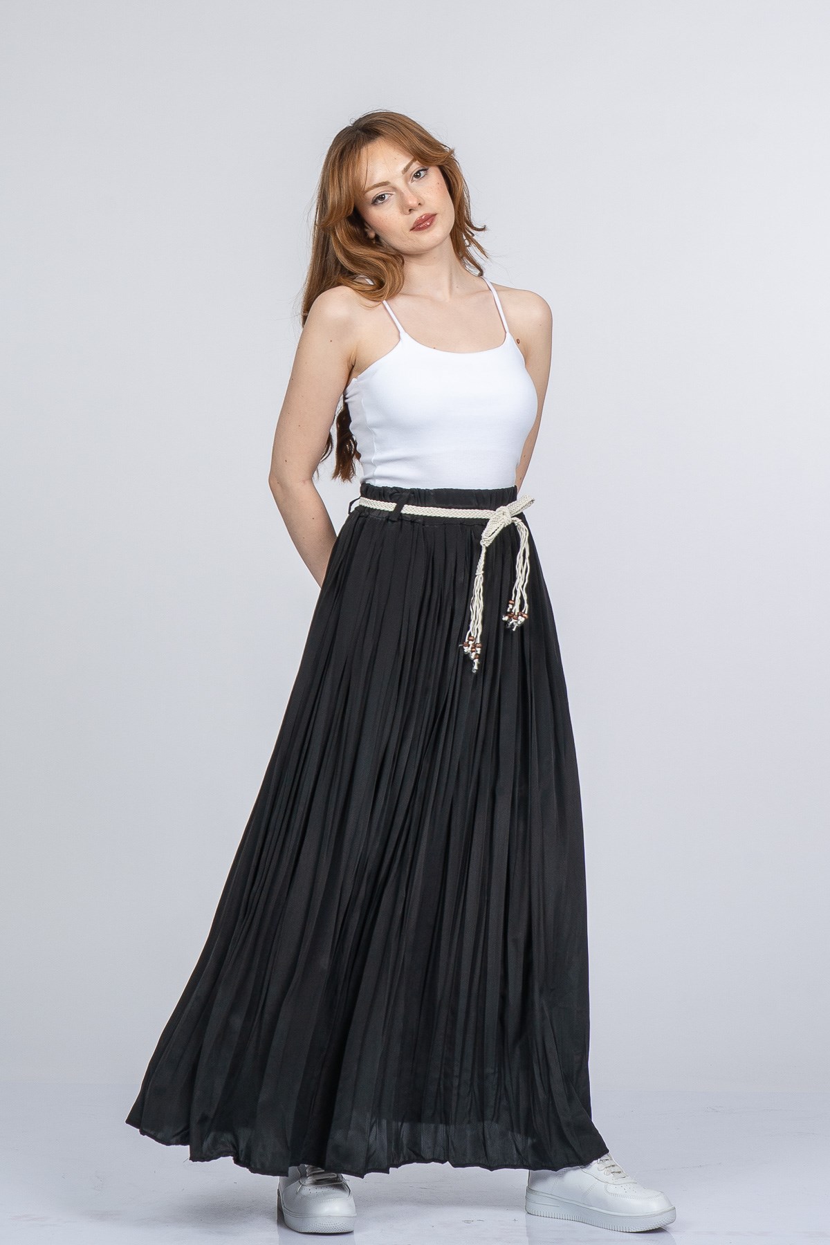 NATALIE BELİ LASTİKLİ ETEK
