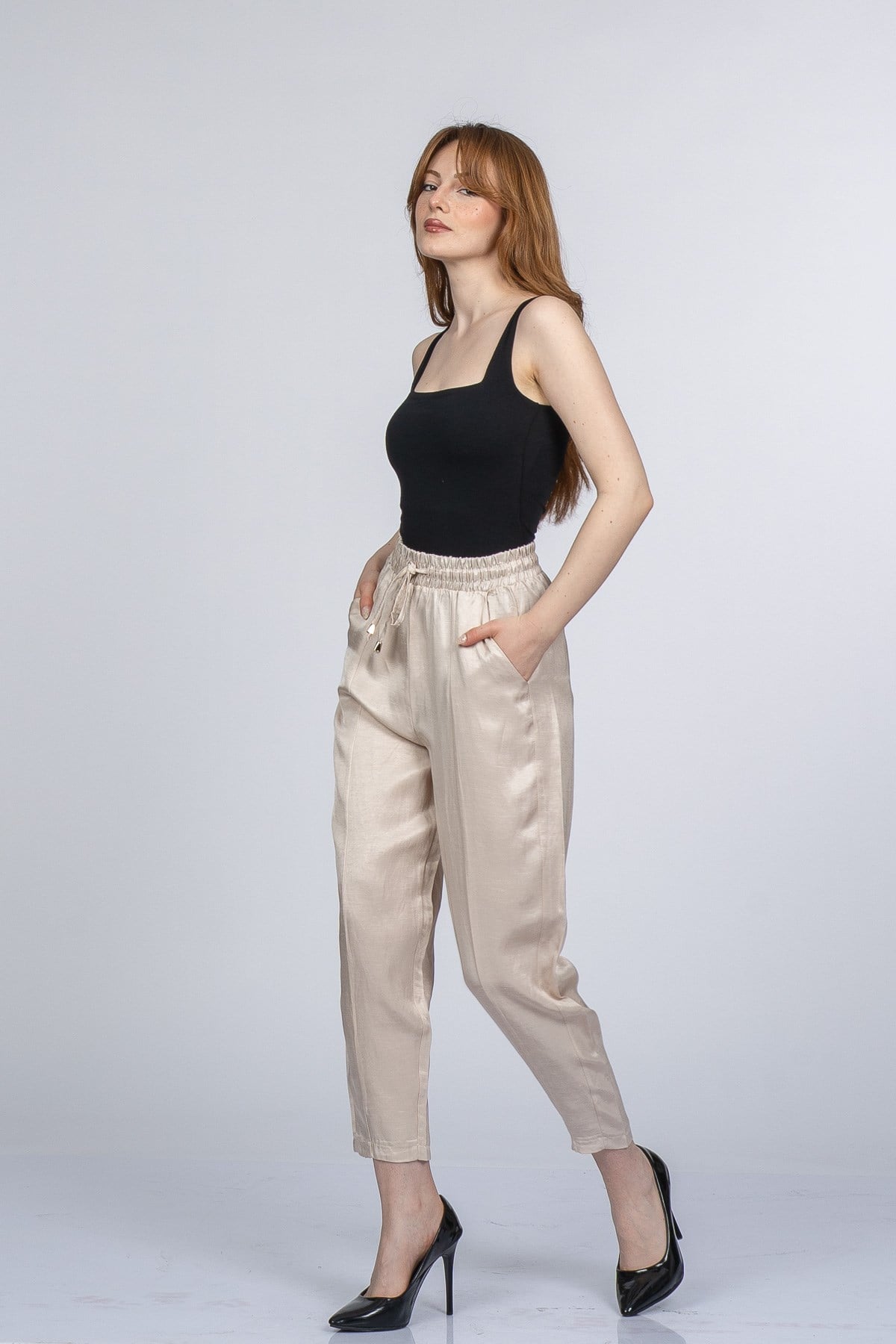 NICOLETTE BEL LASTİKLİ PANTOLON