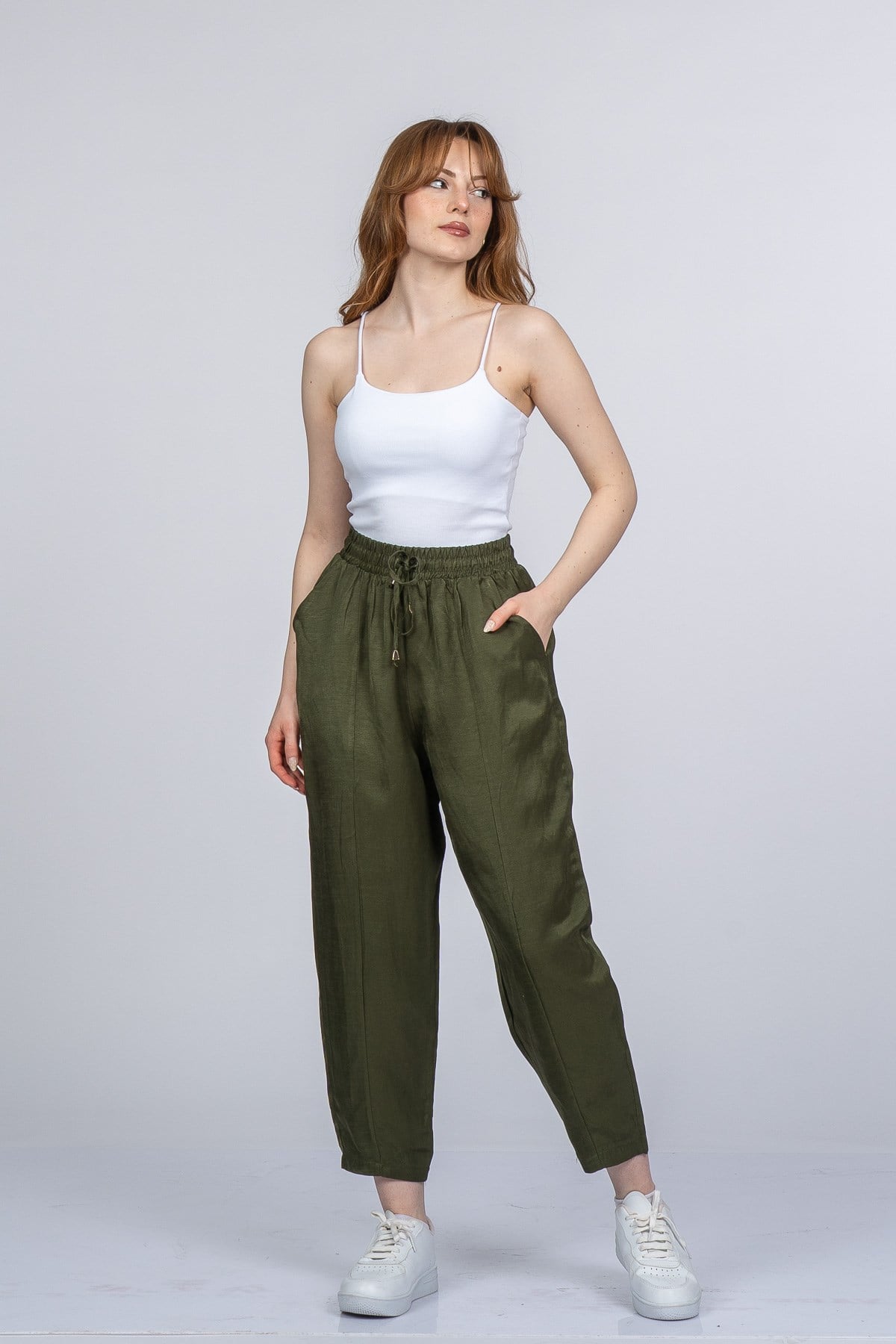 NICOLETTE BEL LASTİKLİ PANTOLON