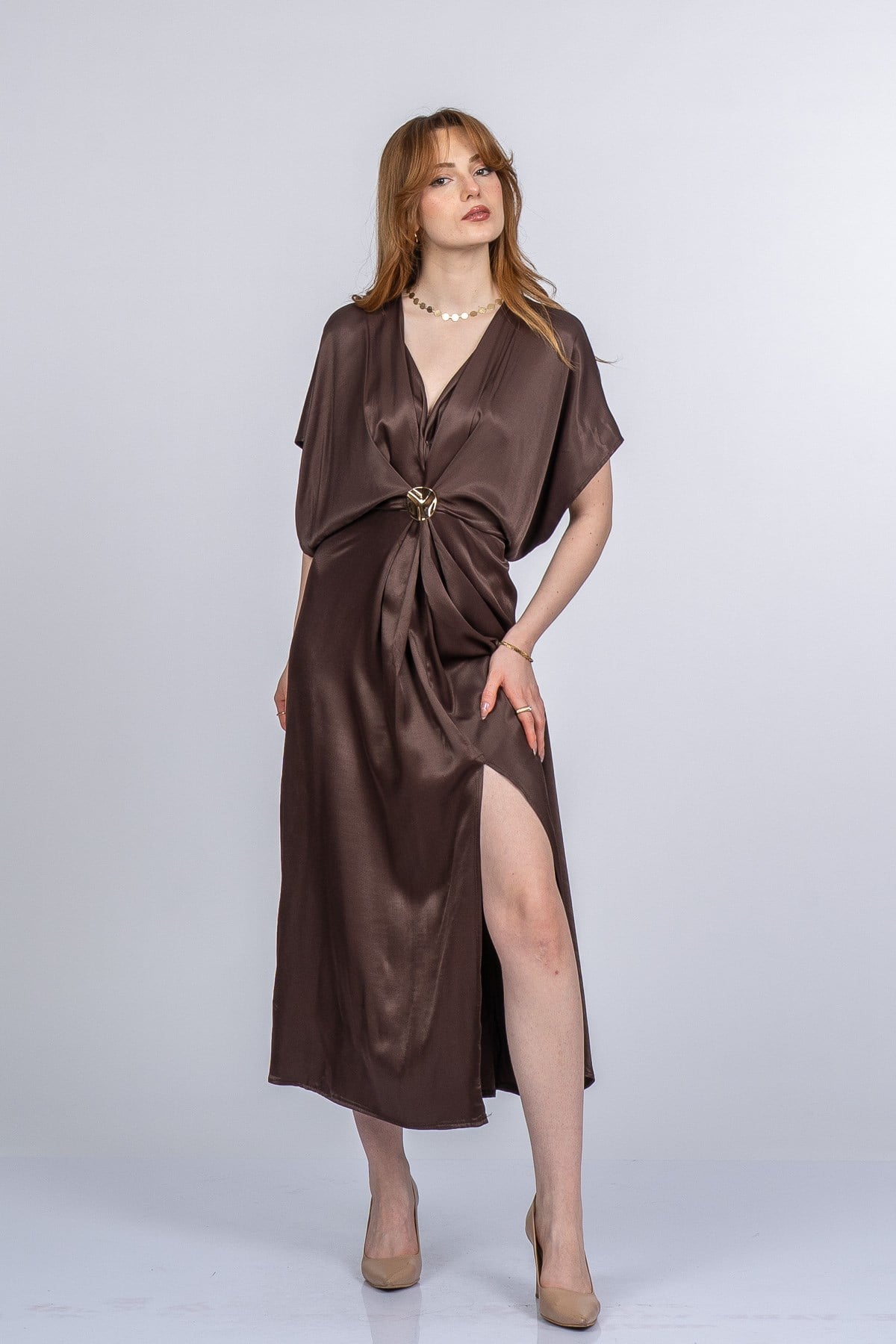 PRINCES SATEN OVERSIZE ELBİSE