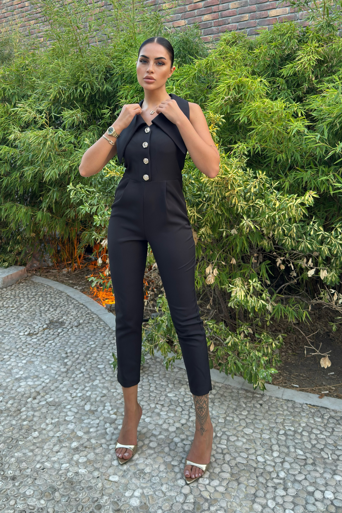 ROSA GENİŞ YAKALI TULUM