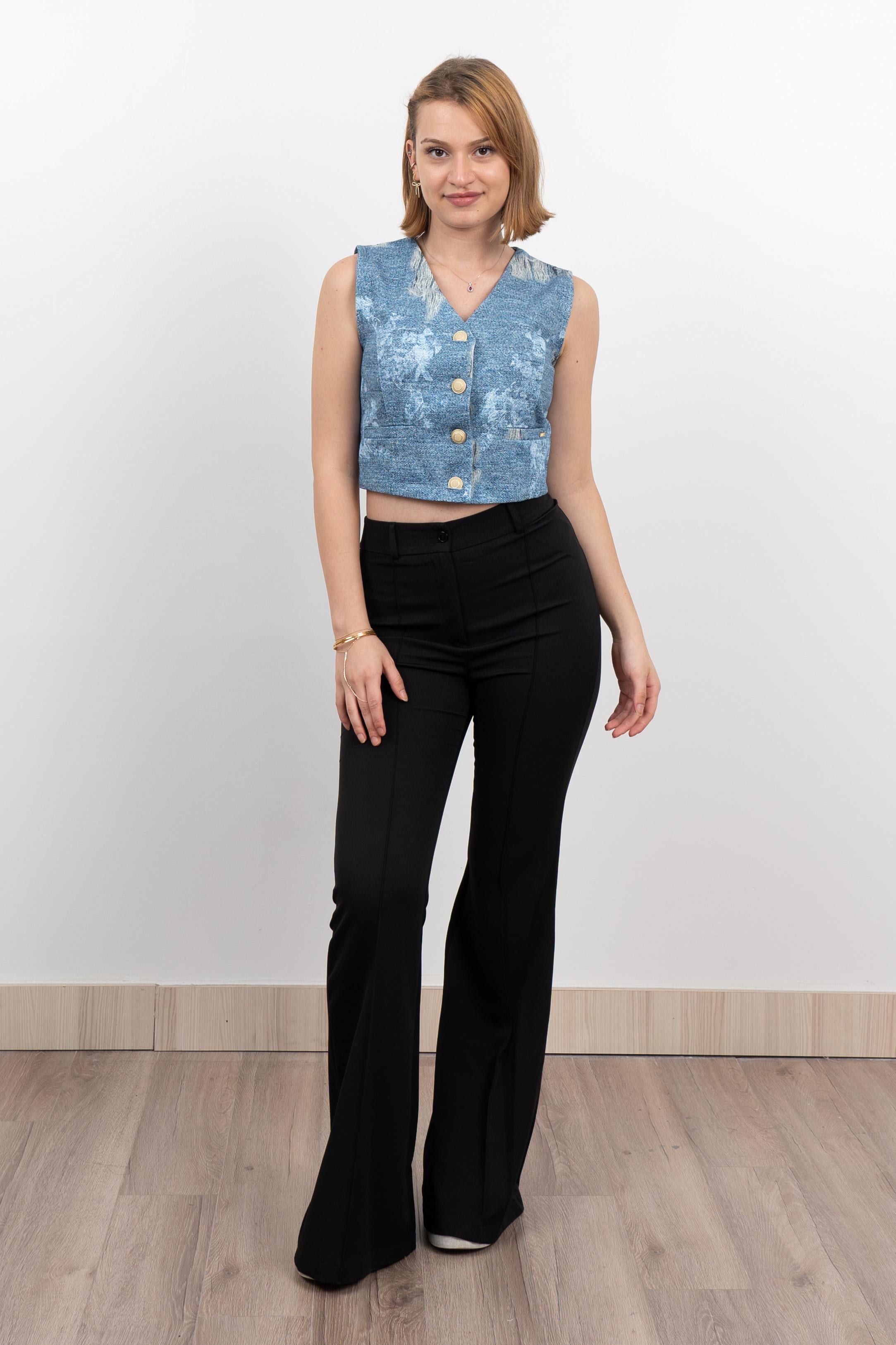 SAHRA DENIM KISA YELEK