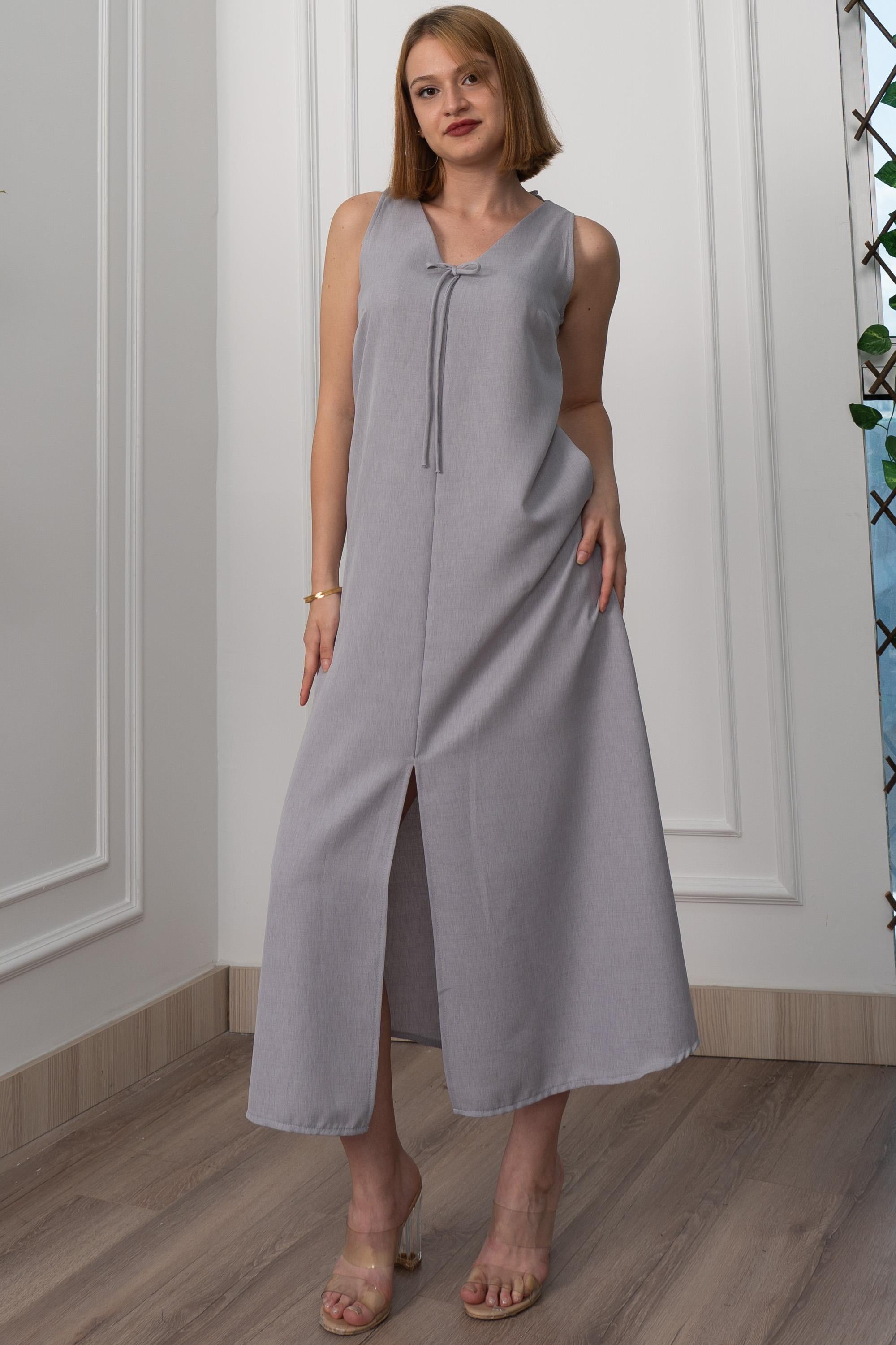 TINA V YAKA UZUN ELBİSE