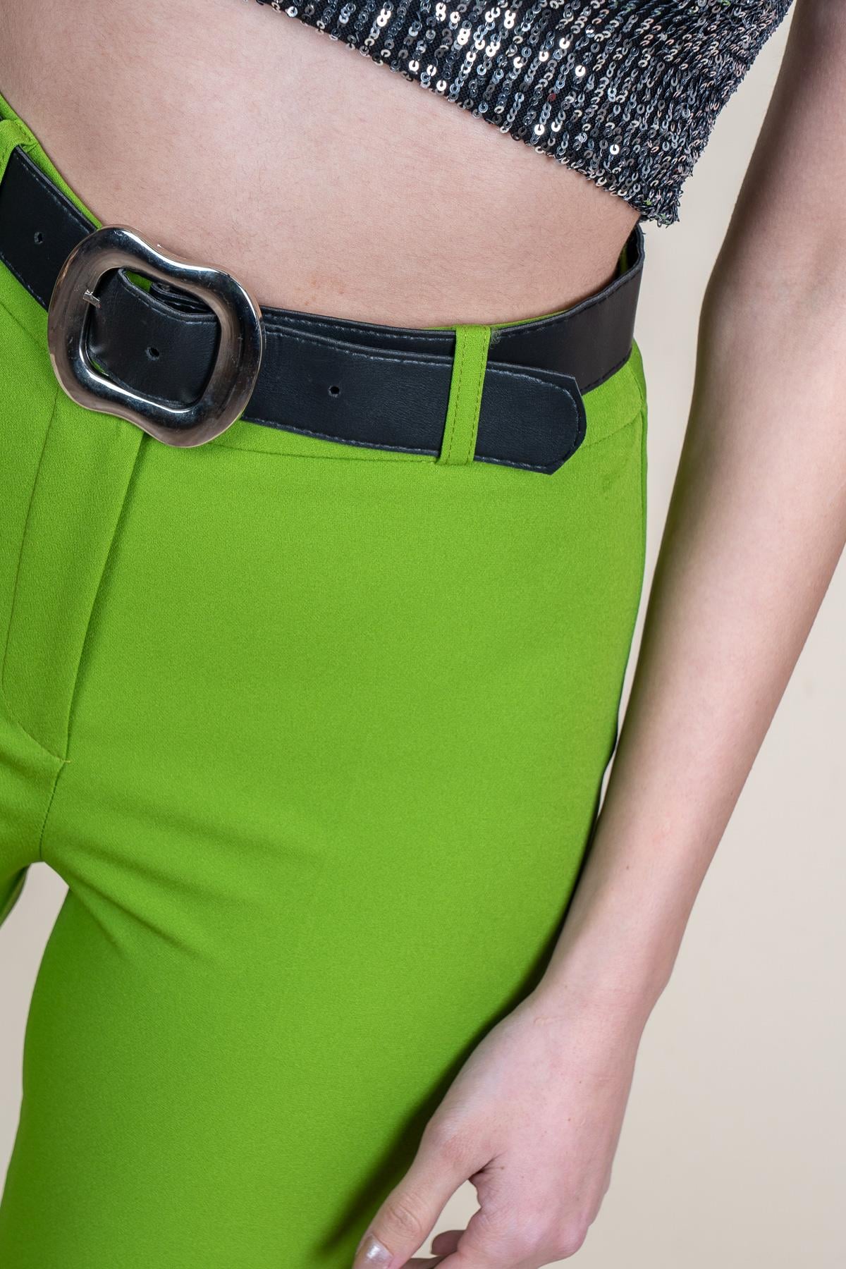 ZION İSPANYOL PAÇA KEMERLİ PANTOLON