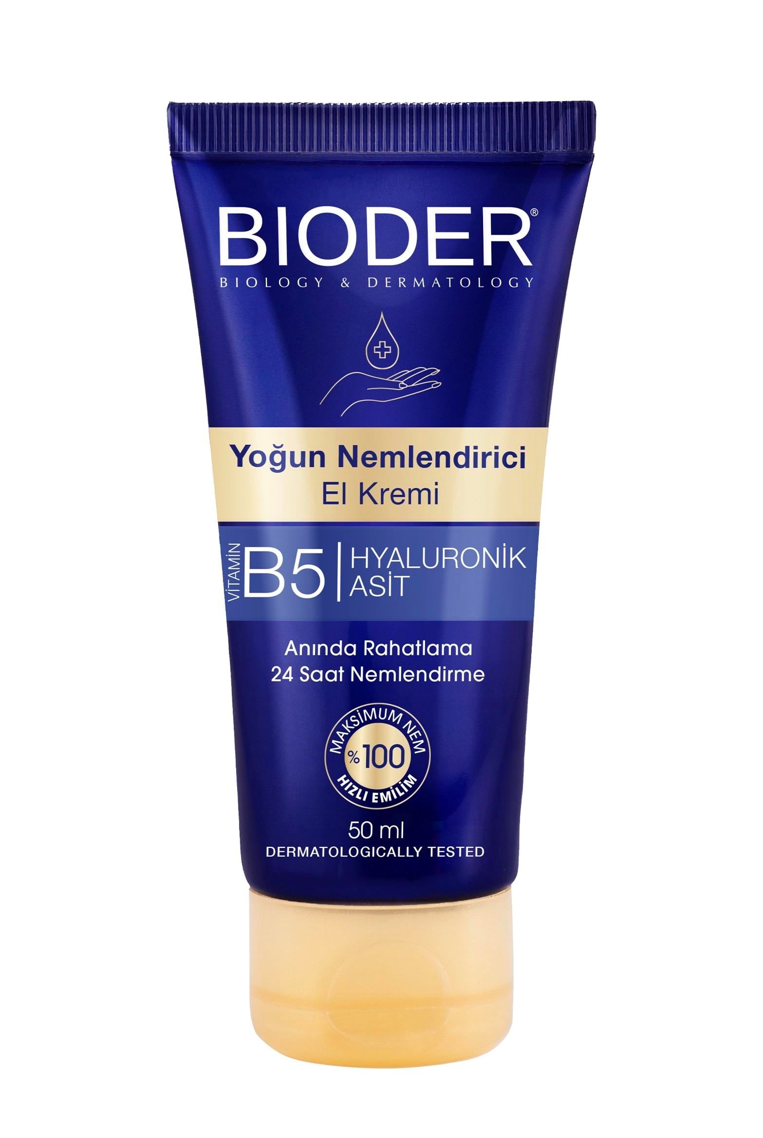 Bioder Yoğun Nemlendirici El Kremi 50 Ml Vitamin B5 Hyalüronik Asit