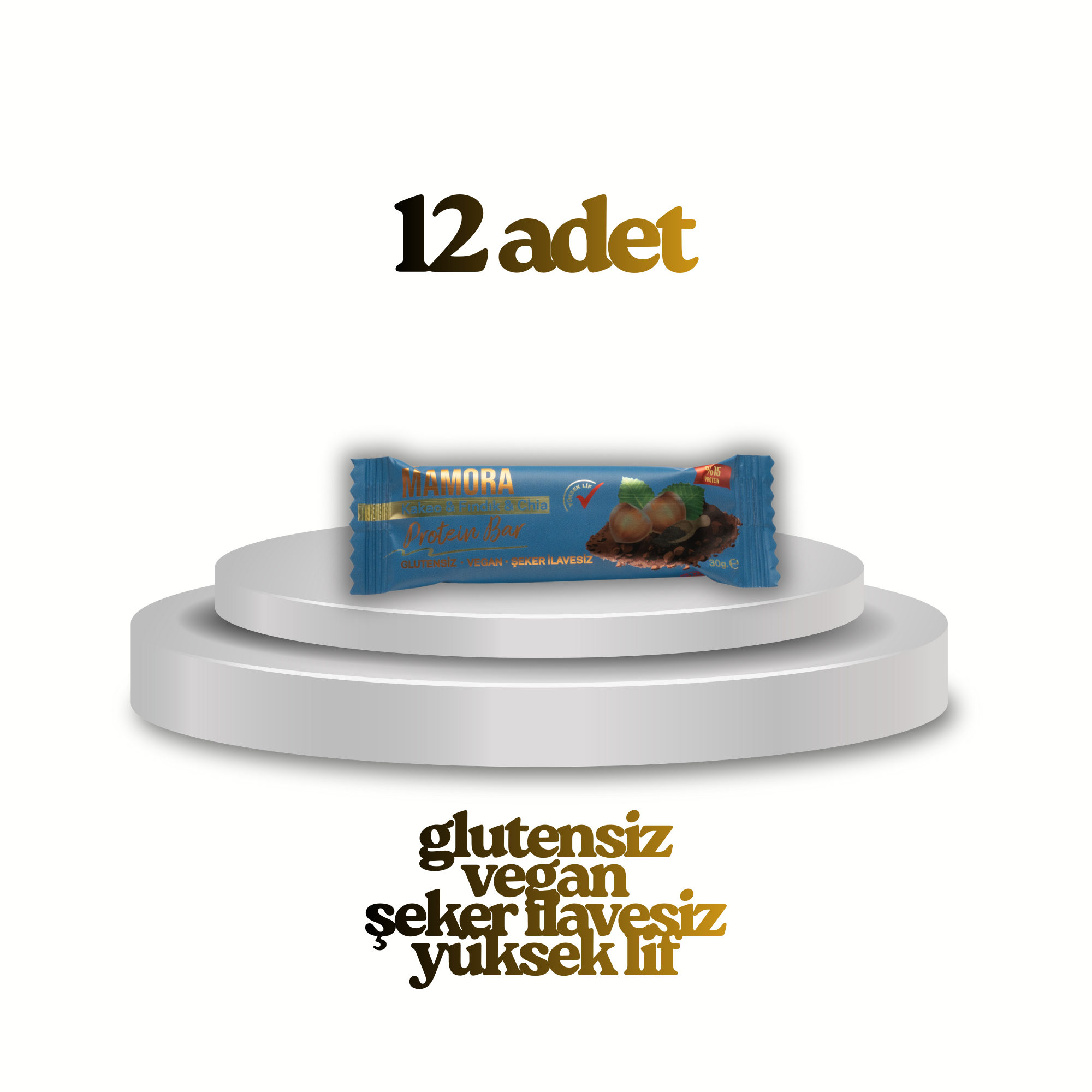 MAMORA Bar 12'li Kakao & Fındık Protein Bar