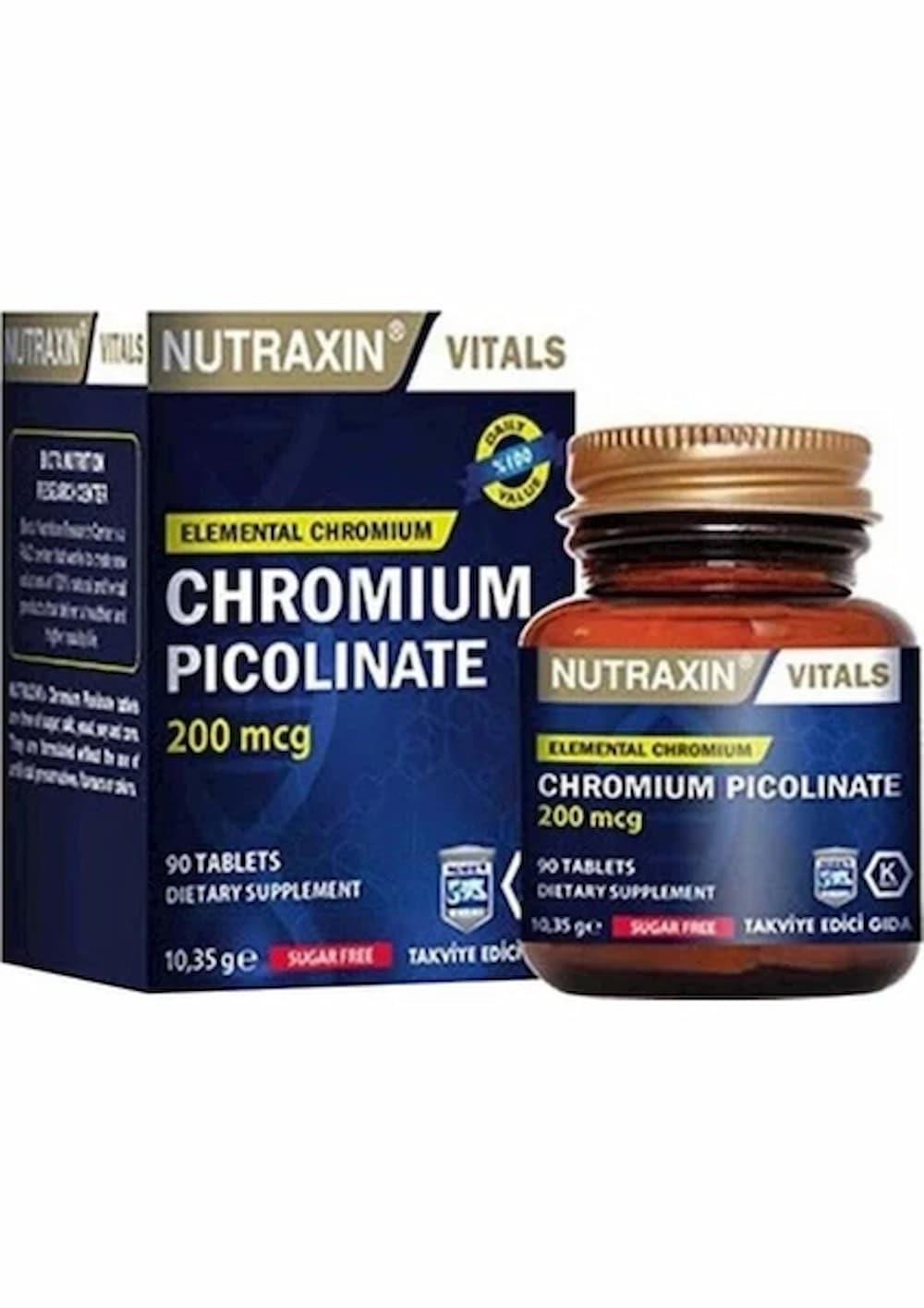 Nutraxin Chromium Picolinate – Krom Takviyesi