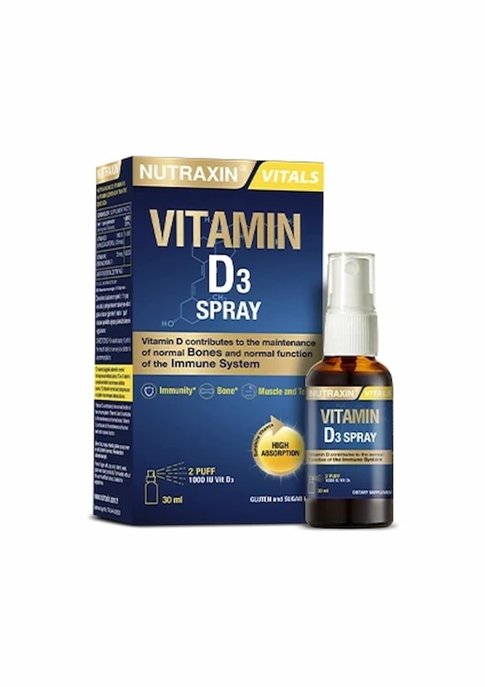 Nutraxin D3 Vitamin Sprey – 1000 IU / 20 ml