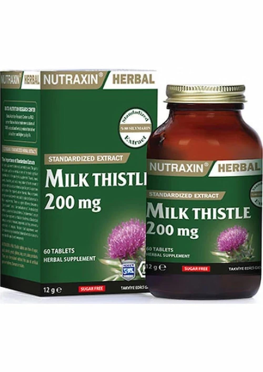 Nutraxin Milk Thistle 200 mg – 60 Tablet