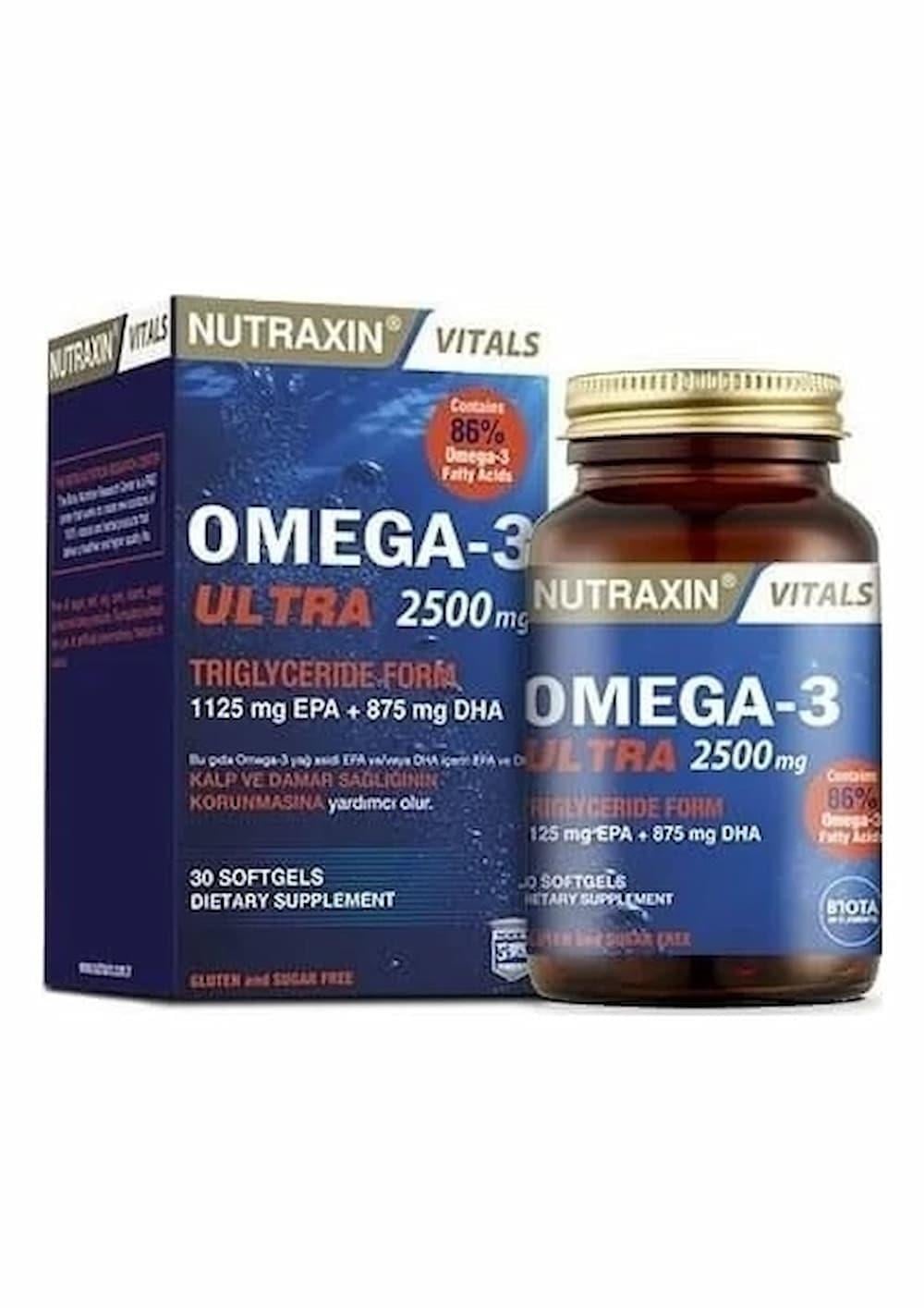 Nutraxin Omega-3 Ultra 2500 mg – 30 Yumuşak Jelatin Kapsül