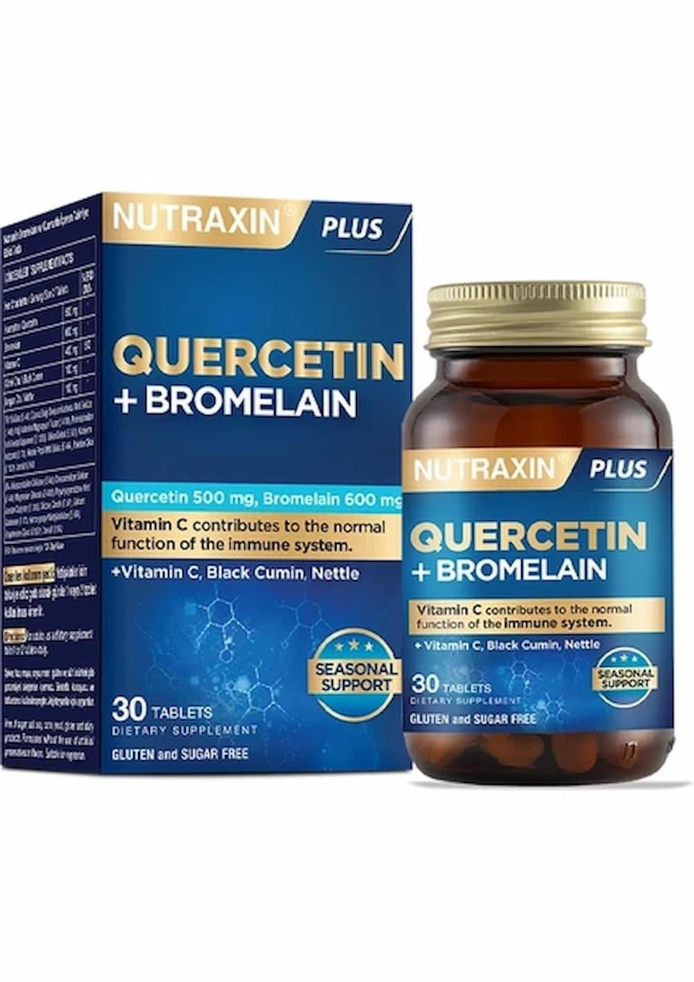 Nutraxin Quercetin + Bromelain – 30 Tablet